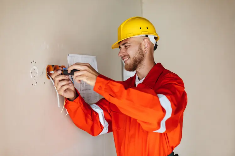 Elettricista Pronto Intervento Stezzano al lavoro su un impianto elettrico
